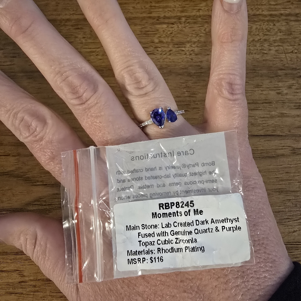 Blue and Silver Pear-Shaped Ring, Bomb Party, Moments Of Me